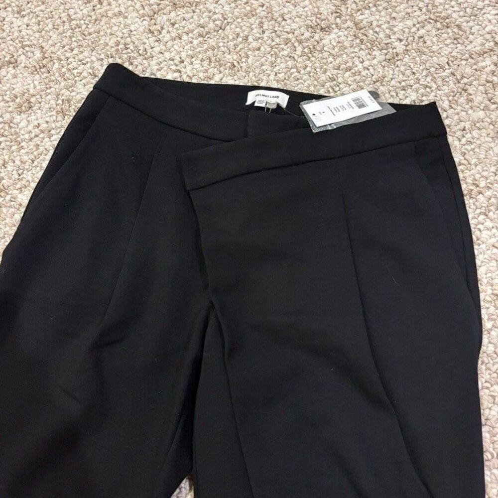 NWT Helmut Lang Origami Pant Black Radar Jersey Crossover Waist Size 4